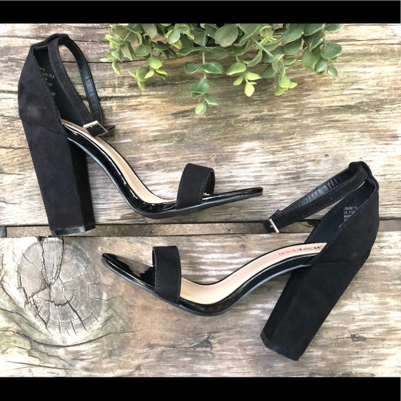 Black strappy block heel size 7 - Picture 3 of 7